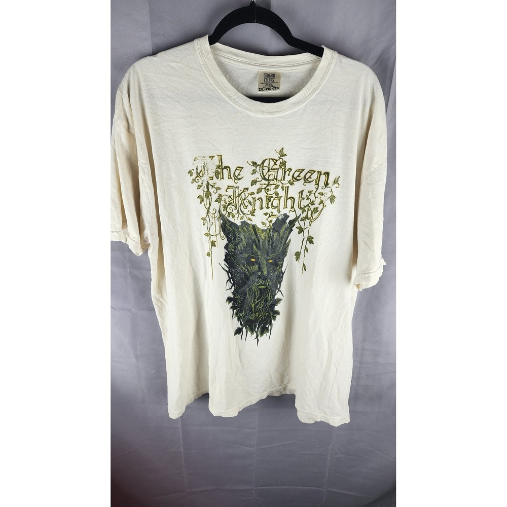The Green Knight A24 Movie Promo Shirt Ivory Mens 2XL Off With Your Head